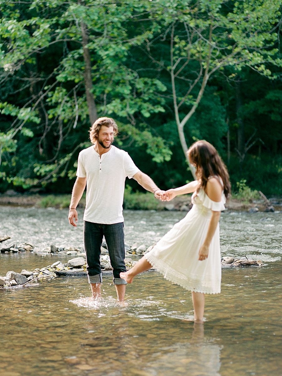River Engagement Photography
