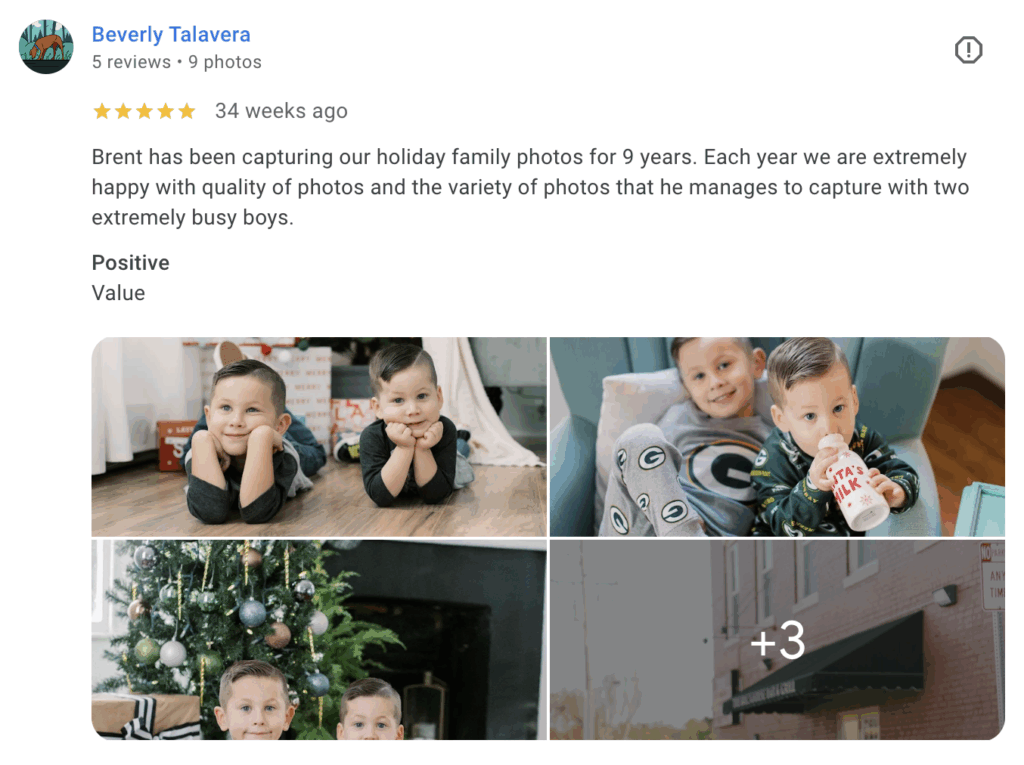 5 star review raleigh holiday mini sesion